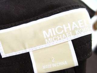 MICHAEL MICHAEL KORS Brown Gold Embellished Blazer Sz 2  