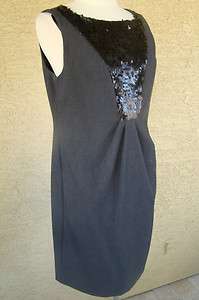 NWT Eliza J Versatile Career Dress Sz 14 Grey Sequin $160  