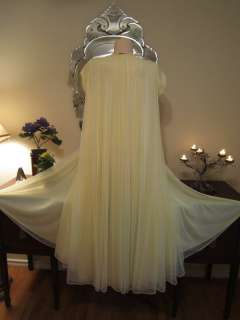 Vintage Lucie Ann Robe Peignoir or Gown Nightgown RARE Pom Pom Chiffon 