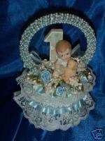 Baby Boy First Birthday Cake Top 8 inches tall  