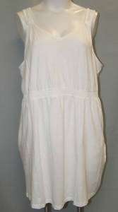 Plus Size 1X White Crochet Trim Coverup Dress Liz & Me  