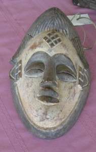 PUNU white face mask Ogowe ancestor spirit Gabon 12 in  