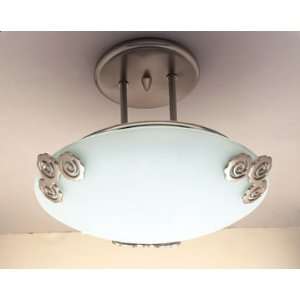  Brass Aroma Transitional Semi Flush Ceiling Fixture from the Aroma Col