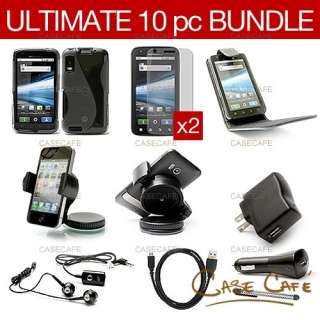   ACCESSORY BUNDLE PACK KIT CASE CHARGER CABLE FOR MOTOROLA ATRIX 4G