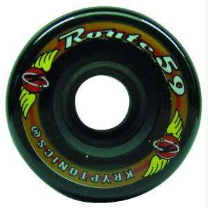  Kryptonics   Route Skateboard Wheels (59mm/78A)   Black 