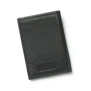  Ballistic Nylon and Leather Money Clip Card Case 