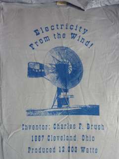 Renewable Energy Wind Power T shirt 1st Invented  