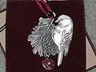 NIB PEWTER CHICKADEE WITH PINE CONE W/FACETED CRYSTAL S