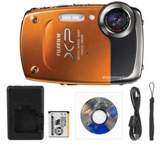 Fuji Finepix XP20 14MP 5 meter Waterproof HD Digital Camera Orange 