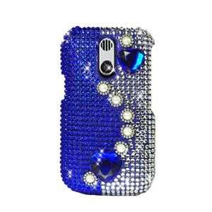 BLUE PEARLS BLING HARD CASE COVER FOR KYOCERA RIO E3100  