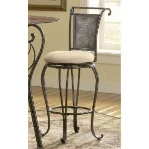  Milan Swivel Counter Stool by Hillsdale   Pewter Hammered 