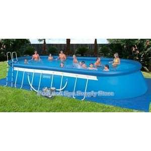  Intex Ellipse Oval 28 x 12 x 48 Frame Set Pool Package 