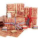 Union Jack Red Gift Wrap Set