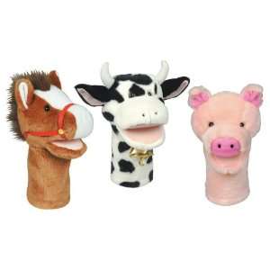  Moveable Mouths Plush Puppets   Farm   Set of 3 Office 