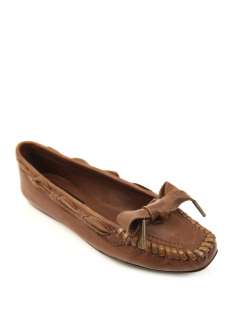 Washed leather moccasin shoes  Burberry Prorsum  