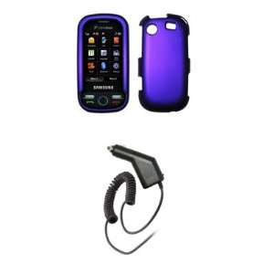 Samsung Messager Touch R630   Premium Purple Rubberized Snap On Cover 