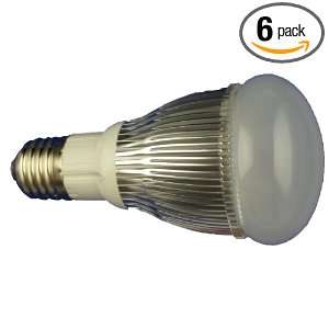   E27 6 Dimmable High Power 3 LED Par20 Lamp, 6 Watt Warm White, 6 Pack