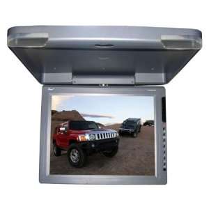  T1508ir gray 15 Inch Thin Tft Flip Down Ceiling mount Car Monitor 