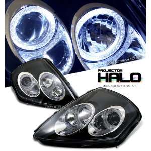   00 05 Dual Halo Angel Eye Projector Headlights Black Automotive