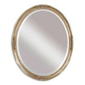   Inch Newport Oval Silver Wall Mounted Mirror Silver Leaf W/ Gray Glaze