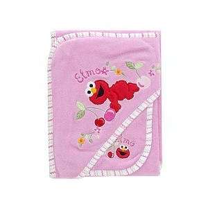  Sesame Street Hooded Towel and Washcloth set   girl colors Baby