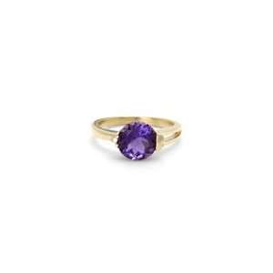  14K Yellow Gold Fancy Amethyst and Diamond Ring Jewelry