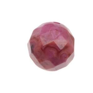  Pink Crazy Lace Agate (D) Faceted Round Gemstone Beads 