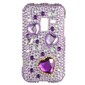  Samsung Conquer 4g / D600 Full Diamond Case Purple Heart 