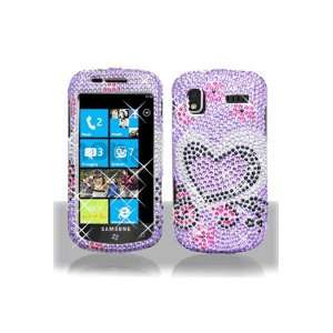  Samsung i917 Focus Full Diamond Graphic Case   Purple Love 