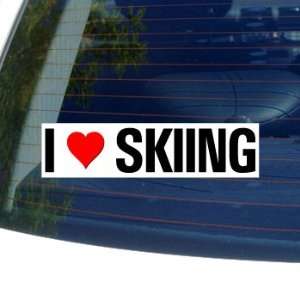  I Love Heart SKIING   Window Bumper Sticker Automotive