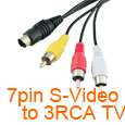 Pin S Video to 3 RCA RGB Component HDTV Video Cable  