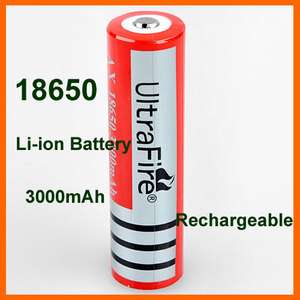 UltraFire 18650 3000mAh Rechargeable Battery 3.7V New  