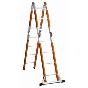   300 Pound Duty Rating Fiberglass Articulated Folding Ladder, 13 Foot