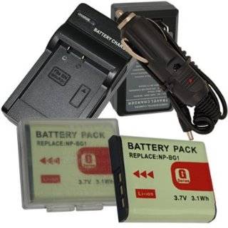 new charger 2 battery car plug for sony np bg1 cybershot dsc h3 dsc h7 