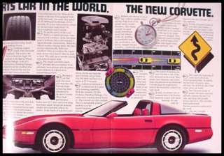 1984 ORIGINAL Chevy Corvette GM Color Dealer Brochure 84  