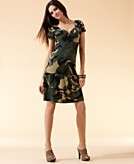    INC International Concepts Dress, Camouflage Sweetheart Neck 