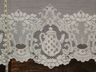   tea pot cup lace fabric cafe curtain 24 white home decorating  