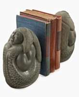 Heart of Haiti Bookends, Set of 2 La Sirene Stone Mermaids