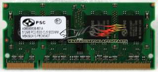 PSC 512MB PC2 5300 DDR2 SODIMM Memory RAM ACER 5610  