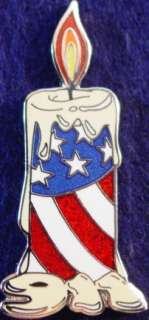 NEVER FORGET Series 9/11 PIN CANDLE 911 Wax w/FLAG #12  