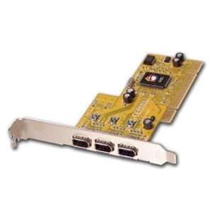  3PORT Firewire Home Dv Kit 1394 Cardbus with Sw & Cable 