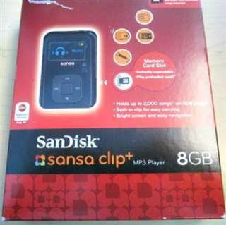 SanDisk Sansa clip + 8gb  player SD expansion, Black 619659067809 