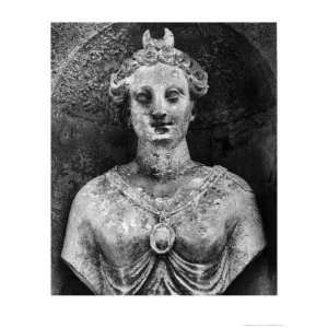 Statue at Chateau Raray, Picardy, France People Giclee Poster Print by 