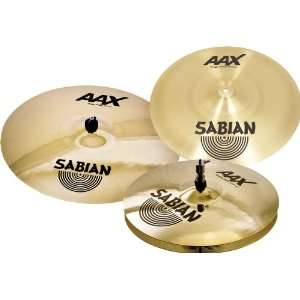  Sabian AAX Stage Performance Cymbal Set, Brilliant Finish 