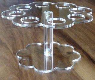   crystal clear acrylic ice cream cone holder and cake display stand