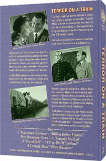 view of the Terror On A Train DVD rear cover