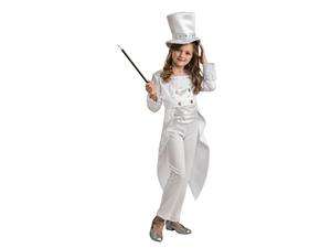      Girls White Magician Costume   Kids Stage and Magician Costume