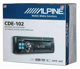 Alpine CDE 102 Radio/CD/ Audio Player Stereo In Dash Receiver 
