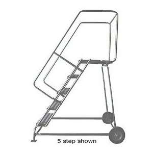  7 Step 24W Aluminum Wheelbarrow Ladder   Heavy Duty 