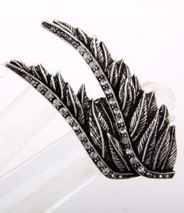 New Large Angel Wings Rhinestone Cocktail Stretch Ring  